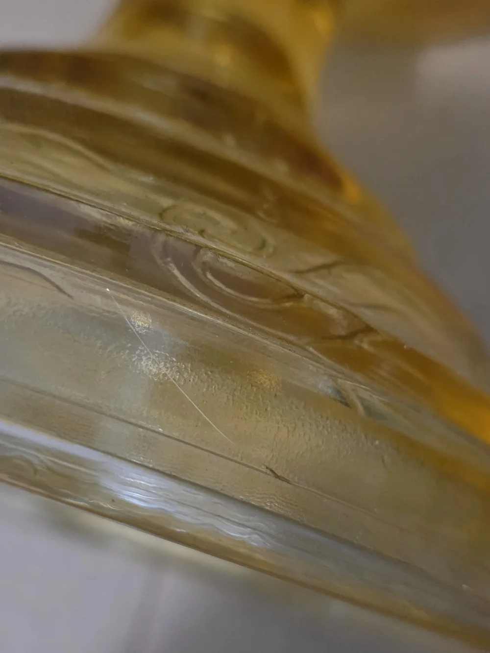 Amber Glass Lantern Lamp — Decorative Home Accent in Yellow